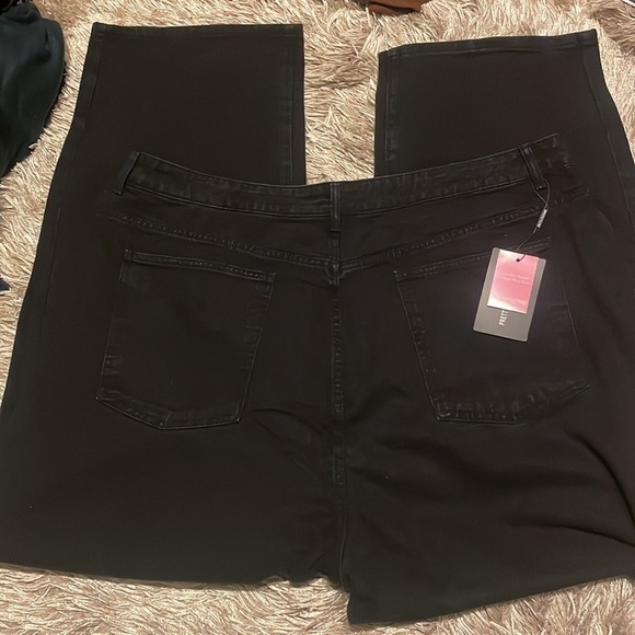 PRETTY Little Things‎ Plus Boyfriend Black Jeans Size 26 High Waist NWT - Picture 12 of 13